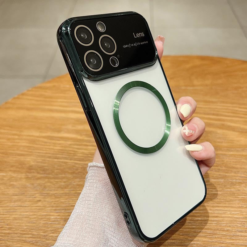 Applicable To Iphone14 Magnetic Suction Phone Case Electroplating Transparent