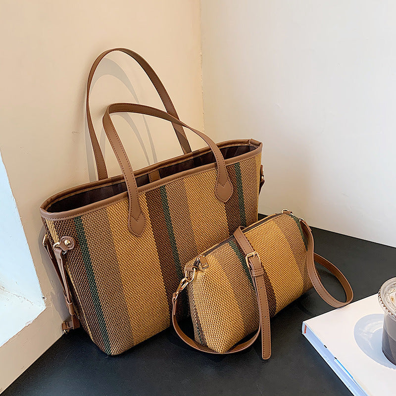 Fashion One-shoulder Big Bag Casual Cloth Bag Commuter Tote Bag