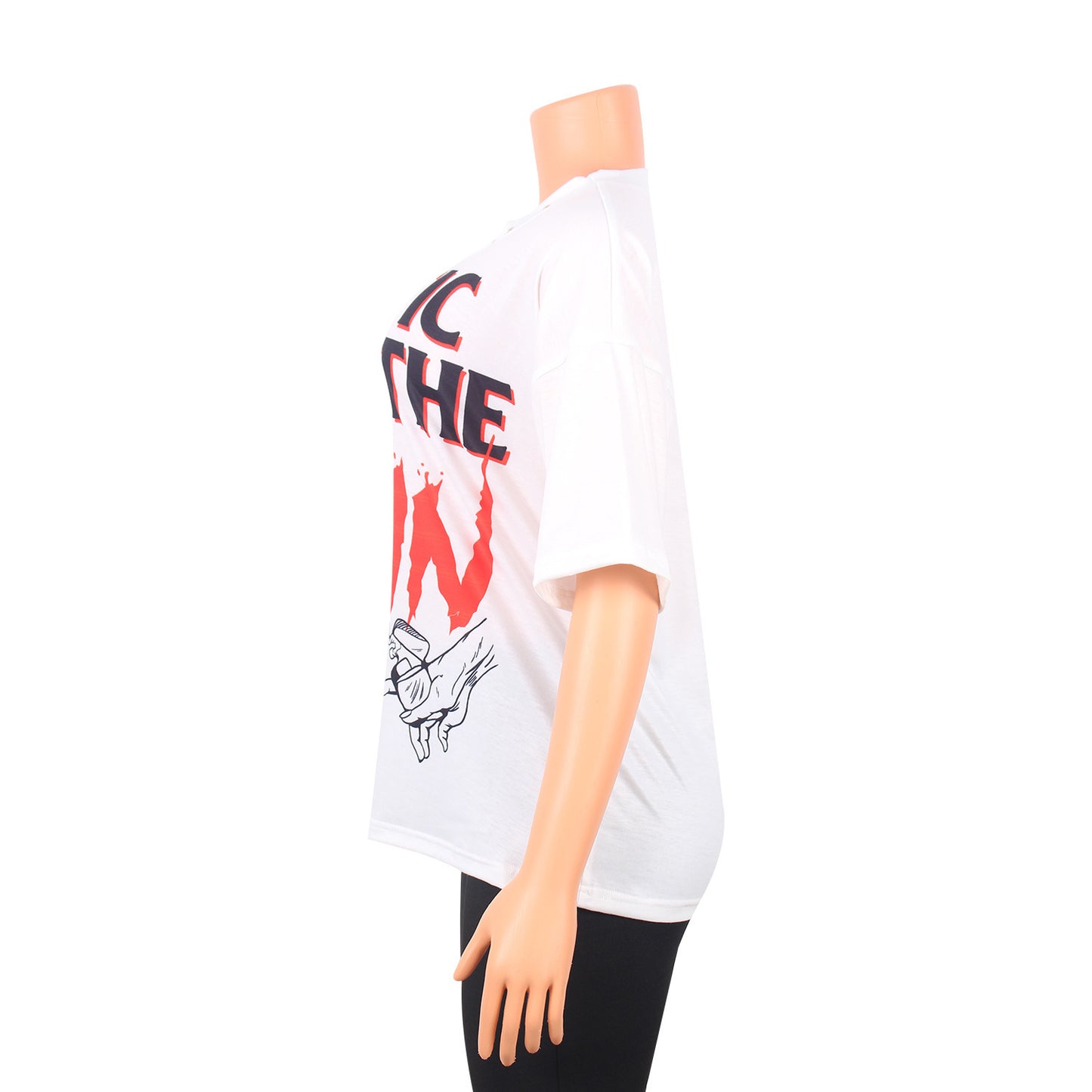 Sports Casual Letter Print Ladies Short-Sleeved T-Shirt