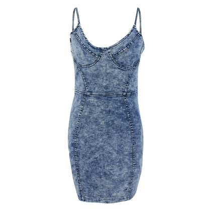 Denim hip dress