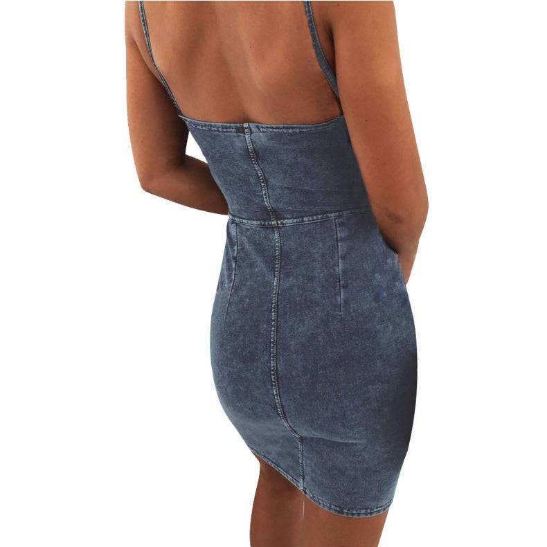 Denim hip dress