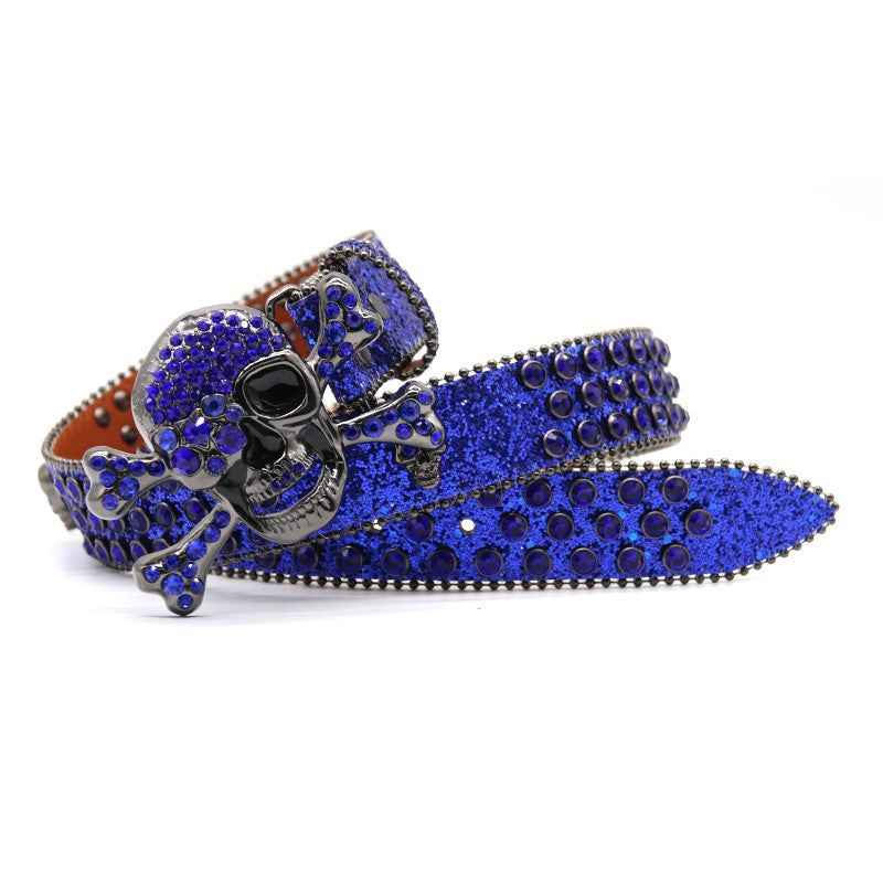 Fashion Personality Male Shining Rhinestone Belt