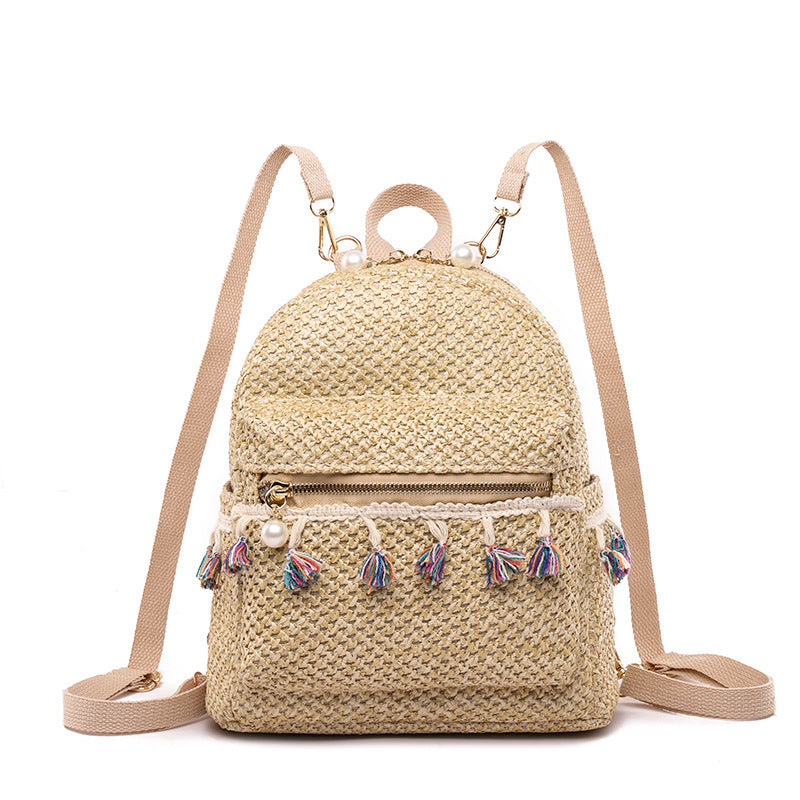 New Small Shoulder Casual Woven Bag Fashion Seaside Holiday Female Bag