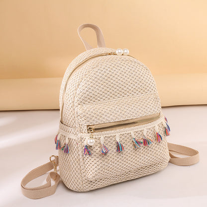 New Small Shoulder Casual Woven Bag Fashion Seaside Holiday Female Bag