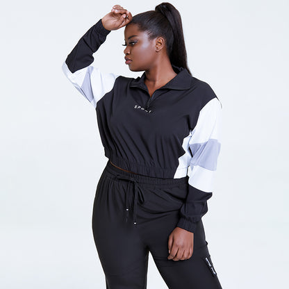 Loose Sports Long-sleeved Tops Spring And Summer Round Neck Workout Clothes