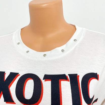 Sports Casual Letter Print Ladies Short-Sleeved T-Shirt