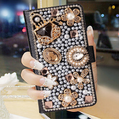 Leather Case For Phone Case All-inclusive Rhinestone