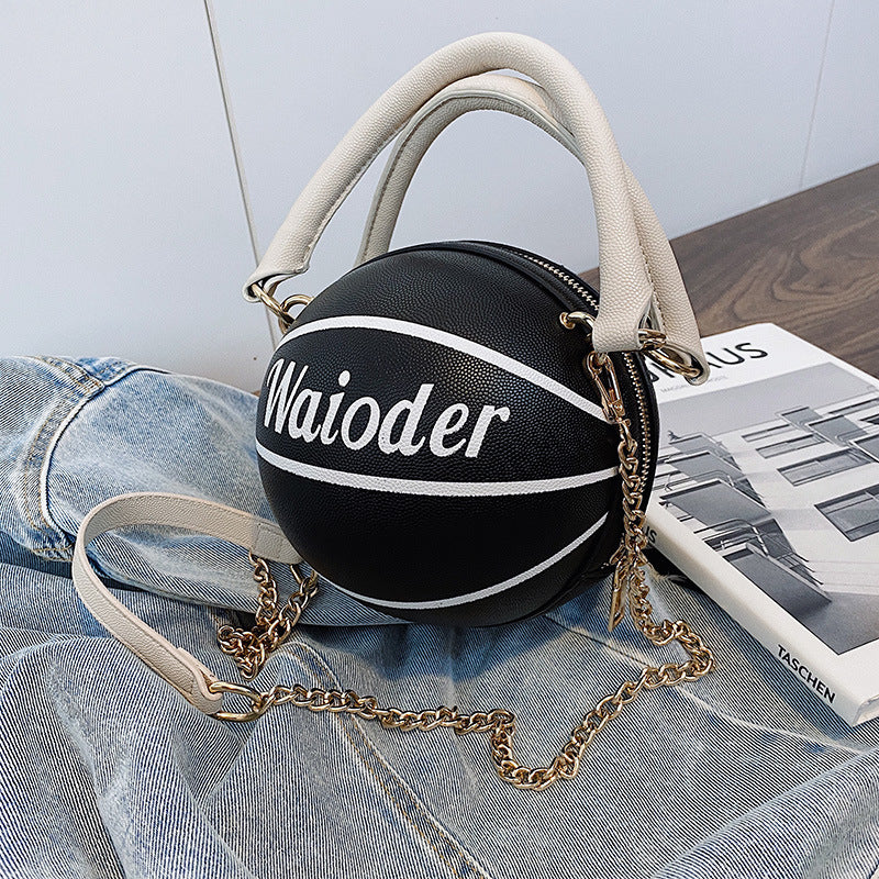 Basketball Shape Handbags and Purses for Women Chain Shoulder Crossbody Bag Girls Ladies HandBags