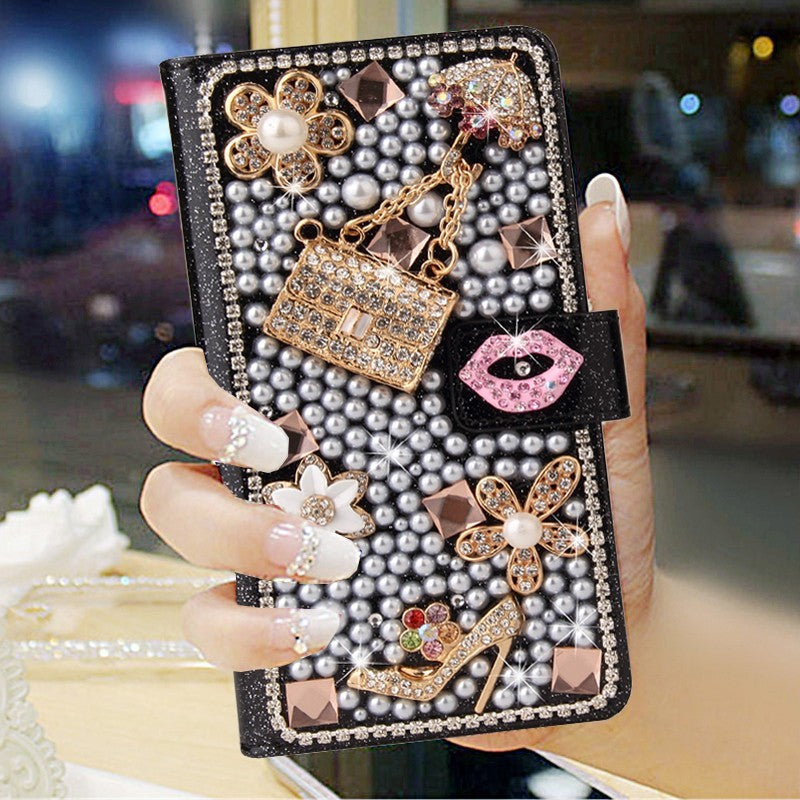 Leather Case For Phone Case All-inclusive Rhinestone