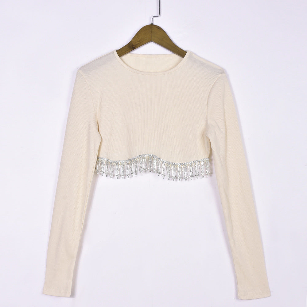Slim Diamond Top With Exposed Navel