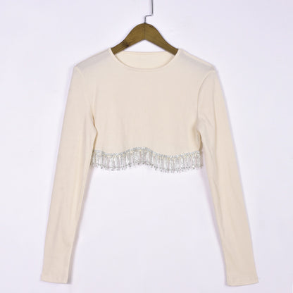 Slim Diamond Top With Exposed Navel