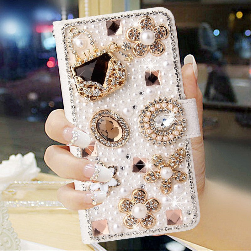Leather Case For Phone Case All-inclusive Rhinestone