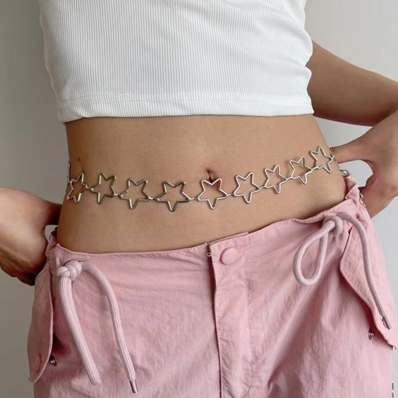 Star Waist Chain Spice Girls Fashion Pentagram