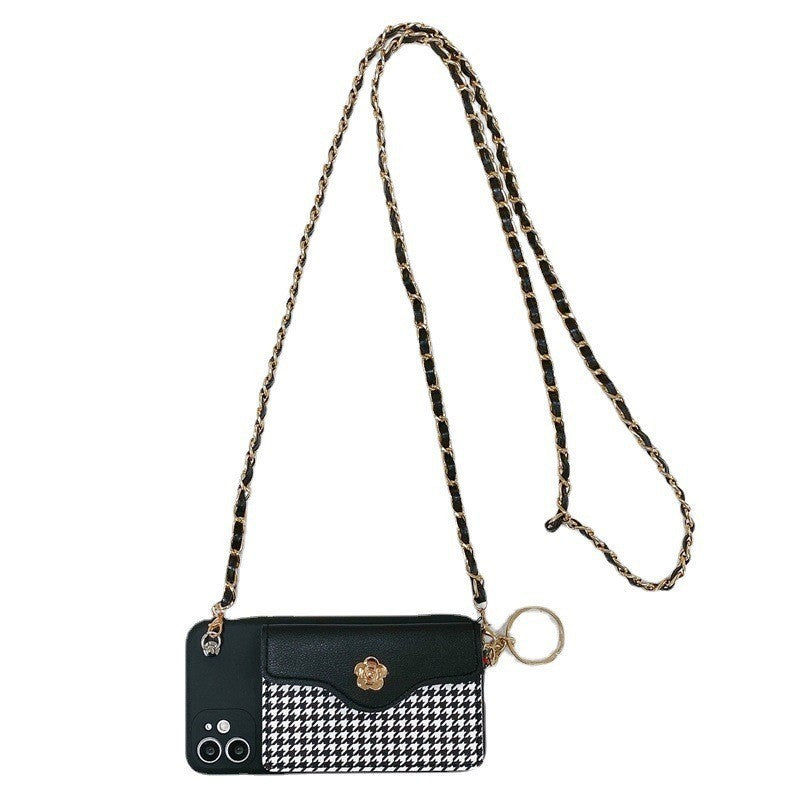 Mobile Phone Case Houndstooth Card Coin Purse