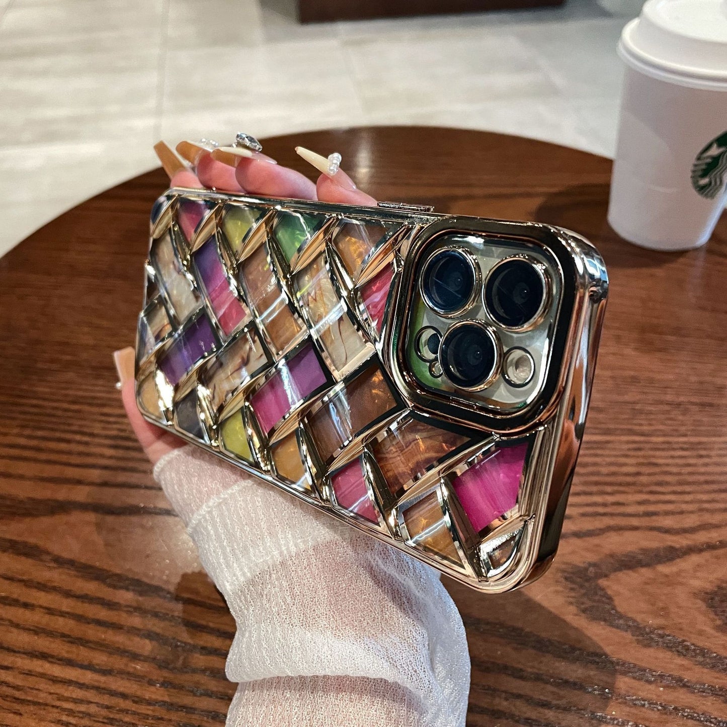 Electroplated Woven Phone Case Color Shell