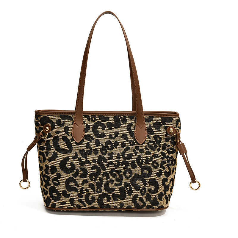 Women's High-grade Leopard Print Large Capacity Totes
