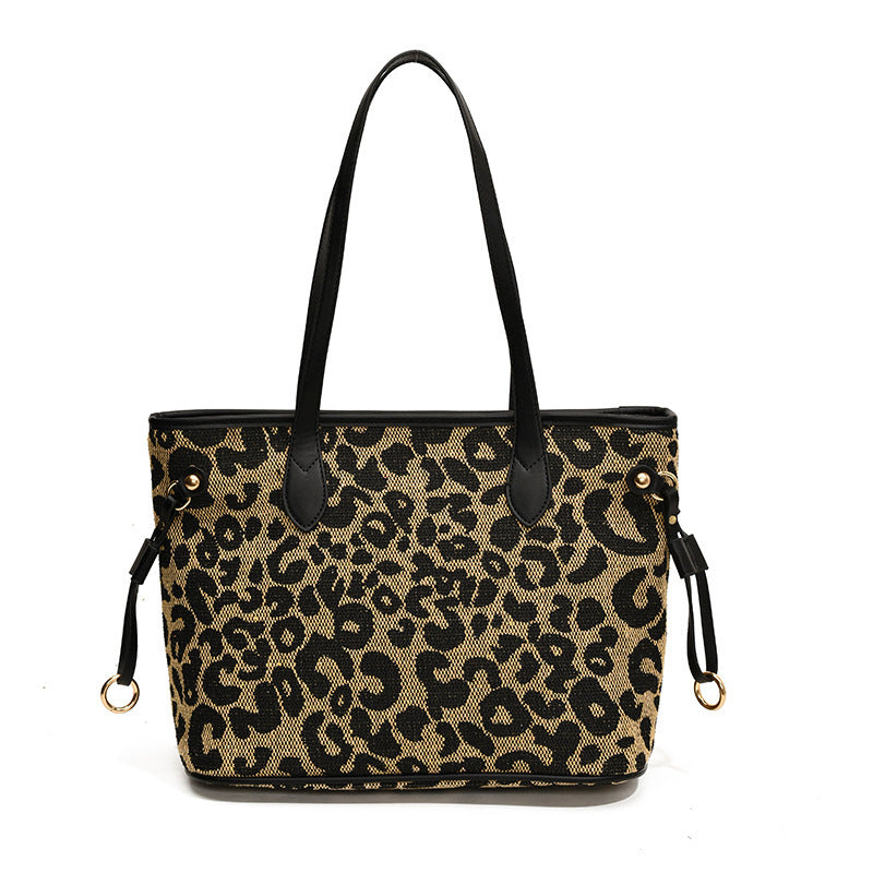 Women's High-grade Leopard Print Large Capacity Totes