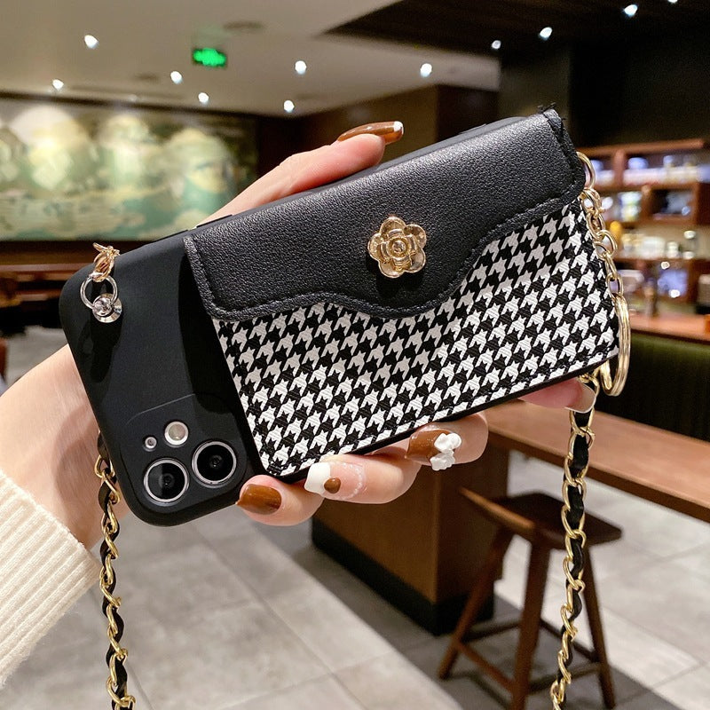 Mobile Phone Case Houndstooth Card Coin Purse