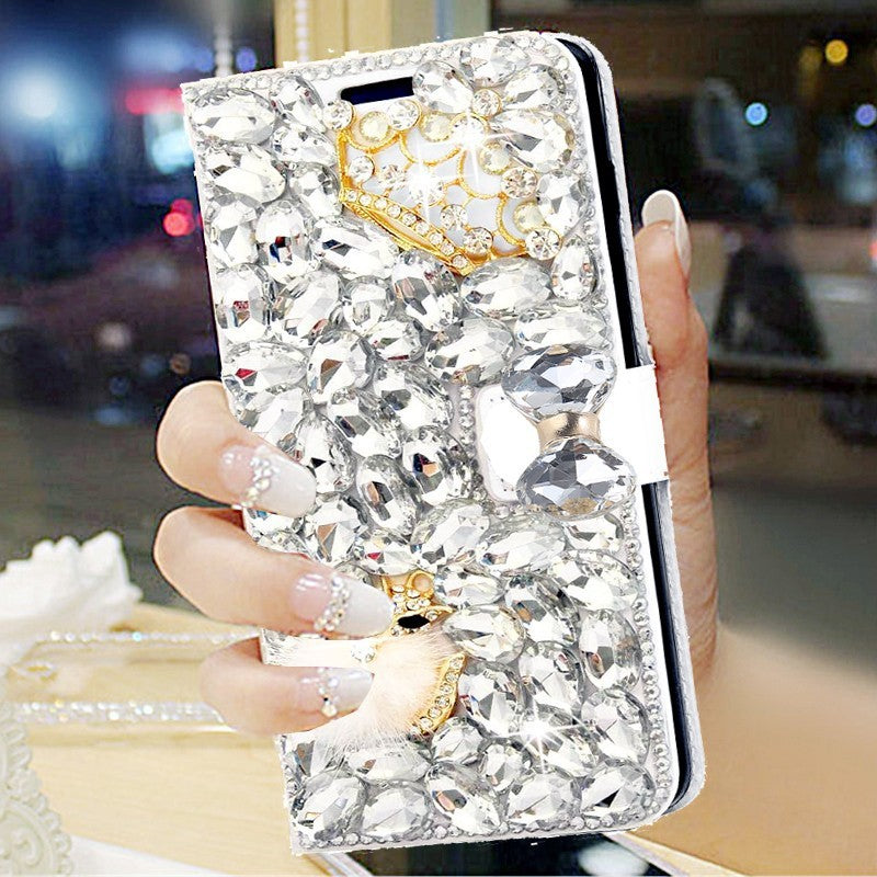 Leather Case For Phone Case All-inclusive Rhinestone