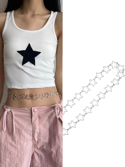 Star Waist Chain Spice Girls Fashion Pentagram