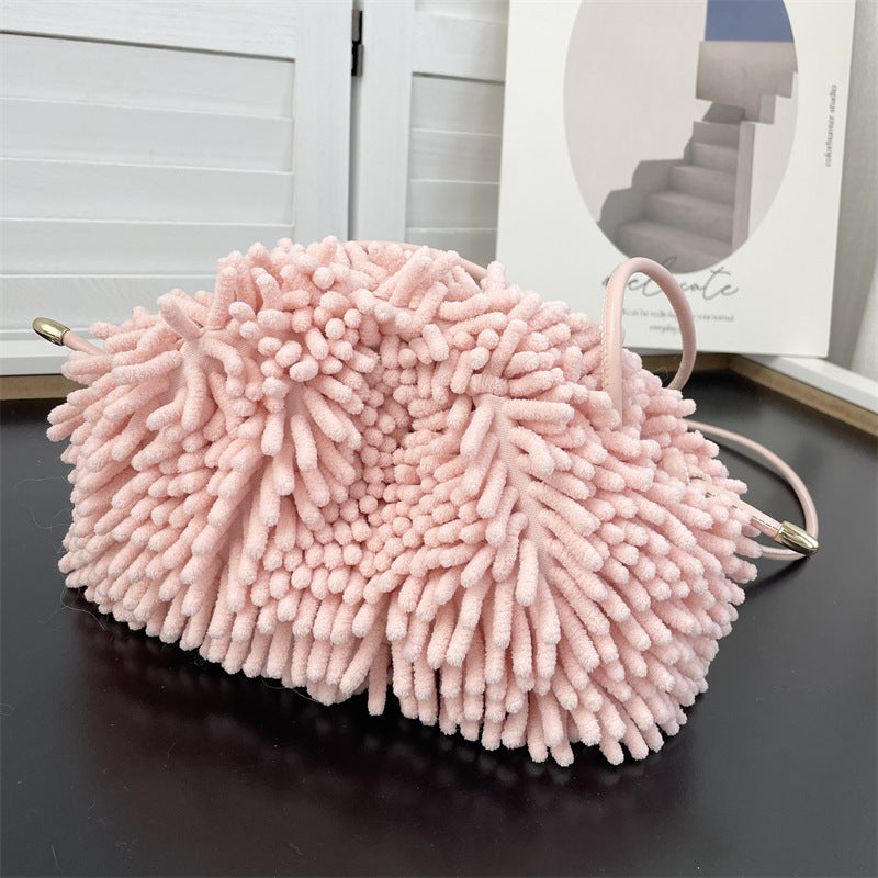 Cute And Fashionable Cotton Candy Handbag Messenger Bag